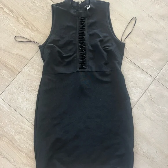 VENUS Laci Black Lattice Cutout Bodycon Dress - XL - Picture 3 of 8